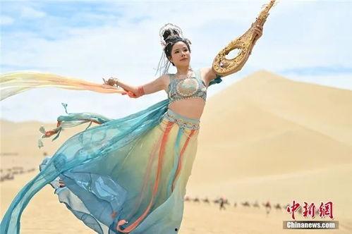 明星网红敦煌飞天写真,明星网红演绎千年壁画传奇